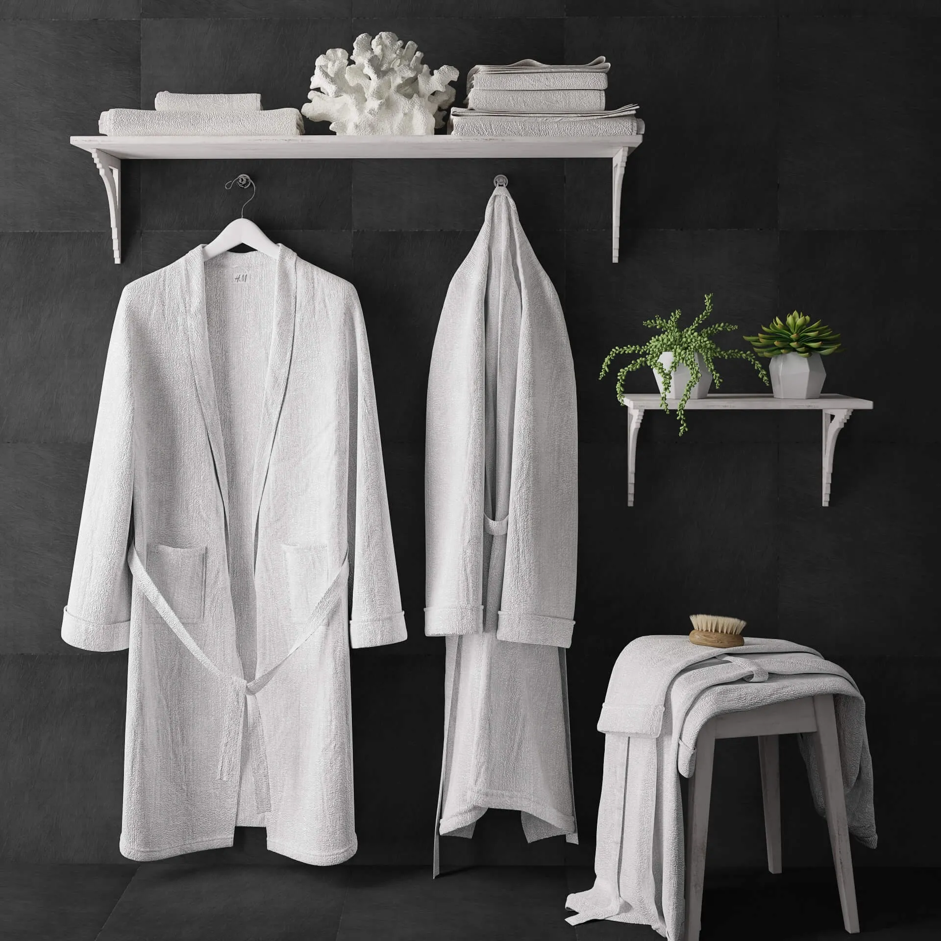 bathroom – Bathrobe set 45 3D Model