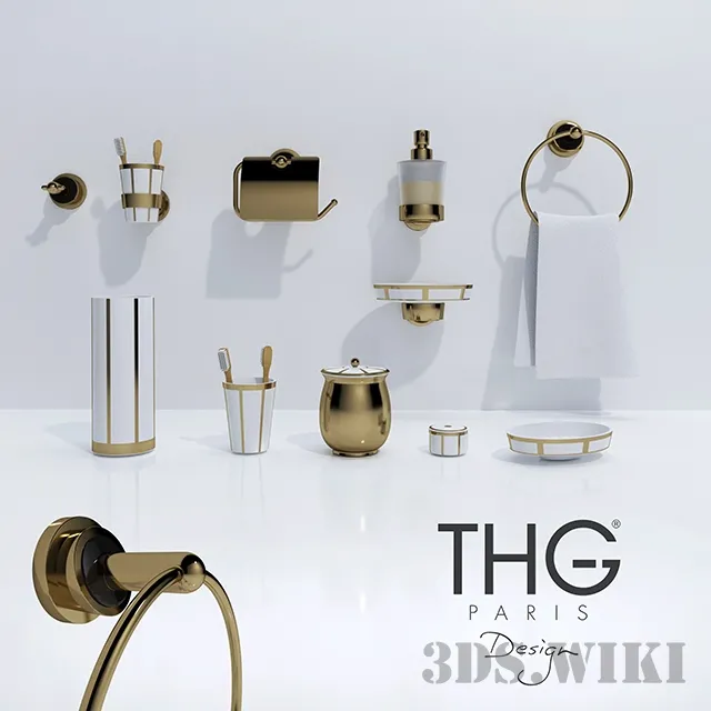 bathroom – Bathroom accessories THG Paris Bagatelle collection 3D Model