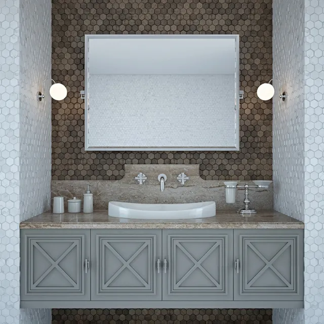 bathroom – Bathroom  furniture Caprico Ischia 150 3D Model