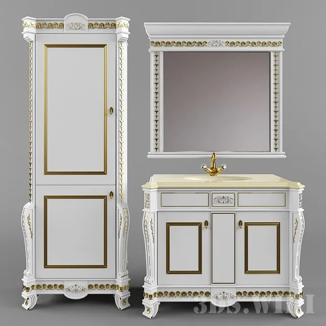 bathroom – Bathroom furniture Misty Manuela Gold 105 3D Model bathroom – Bathroom furniture Misty Manuela Gold 105 3D Model