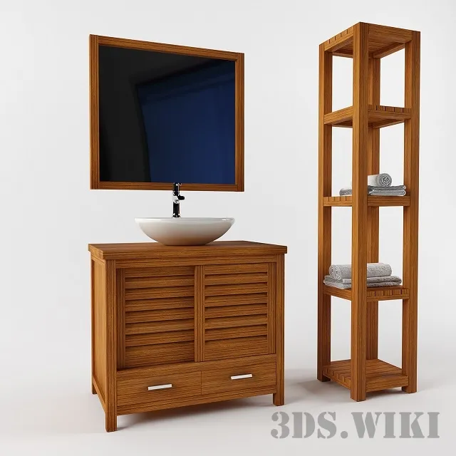 bathroom – Bathroom furniture set 3D Model