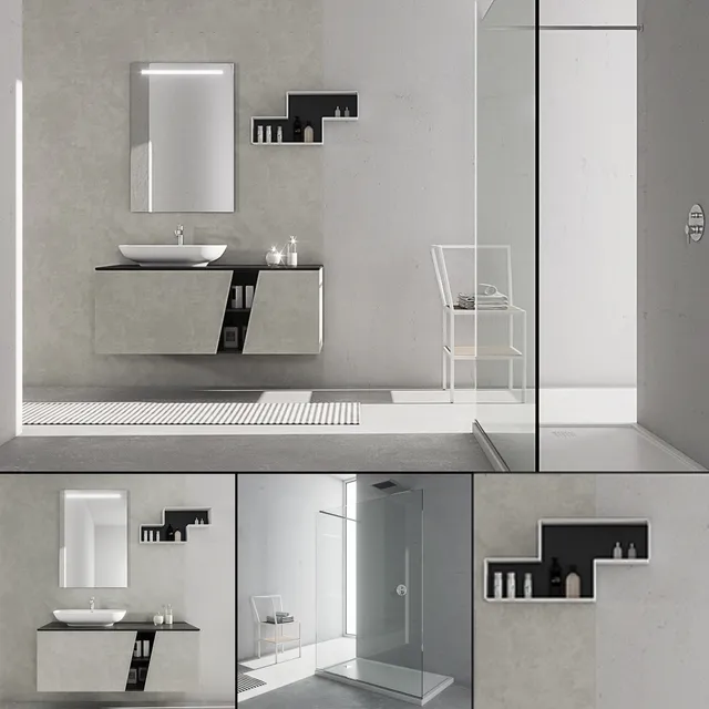 bathroom – Bathroom furniture set Arcom e.Ly 2 3D Model