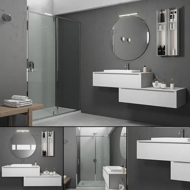 bathroom – Bathroom furniture set Arcom e.Ly 5 3D Model