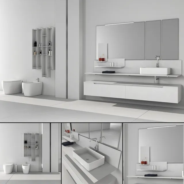 bathroom – Bathroom furniture set Arcom Moov 2 3D Model