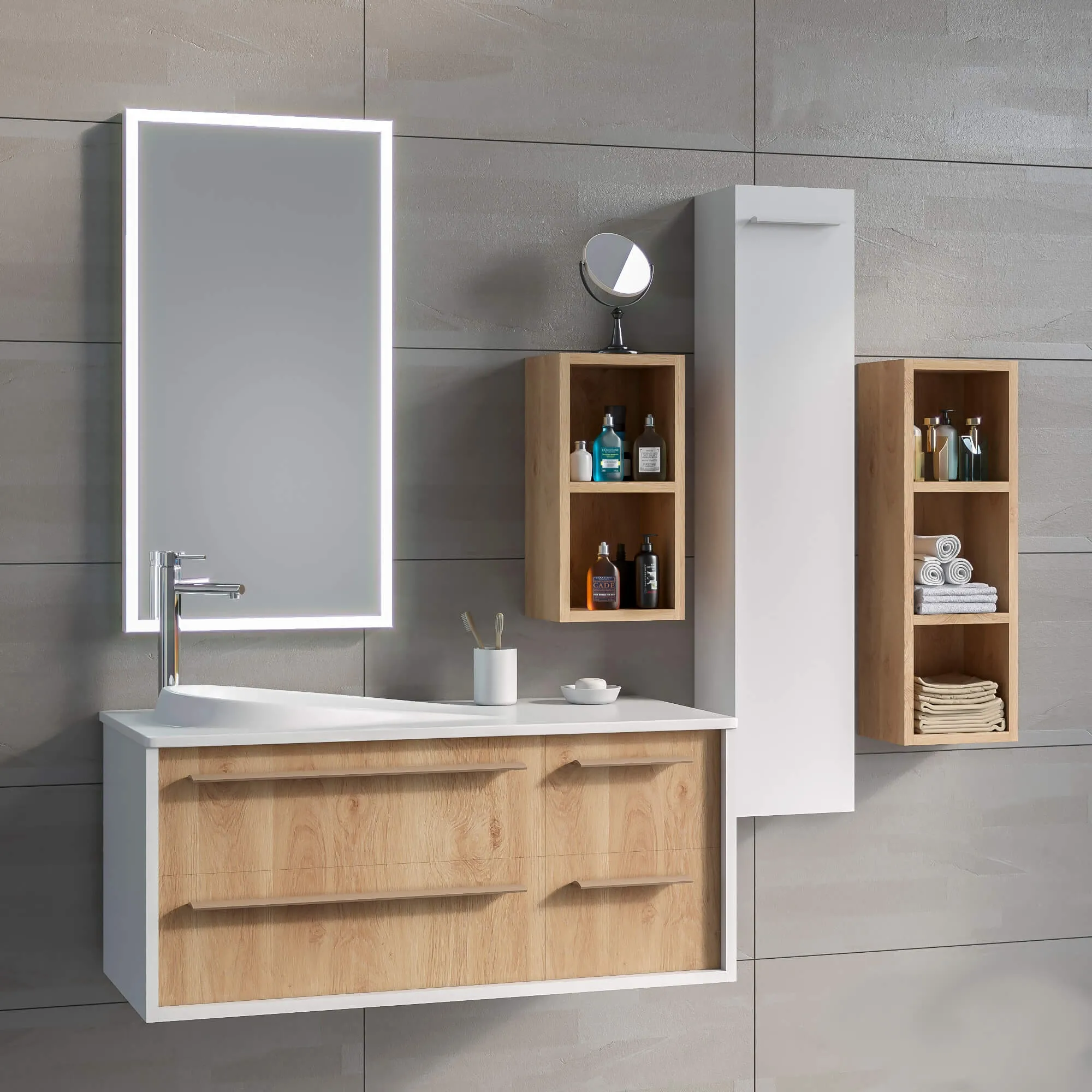 bathroom – Bathroom furniture set Arcom  Pollock composition 36 3D Model