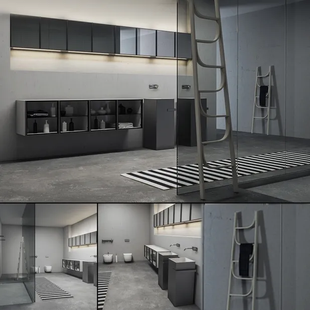 bathroom – Bathroom furniture set Bespoke 7 3D Model