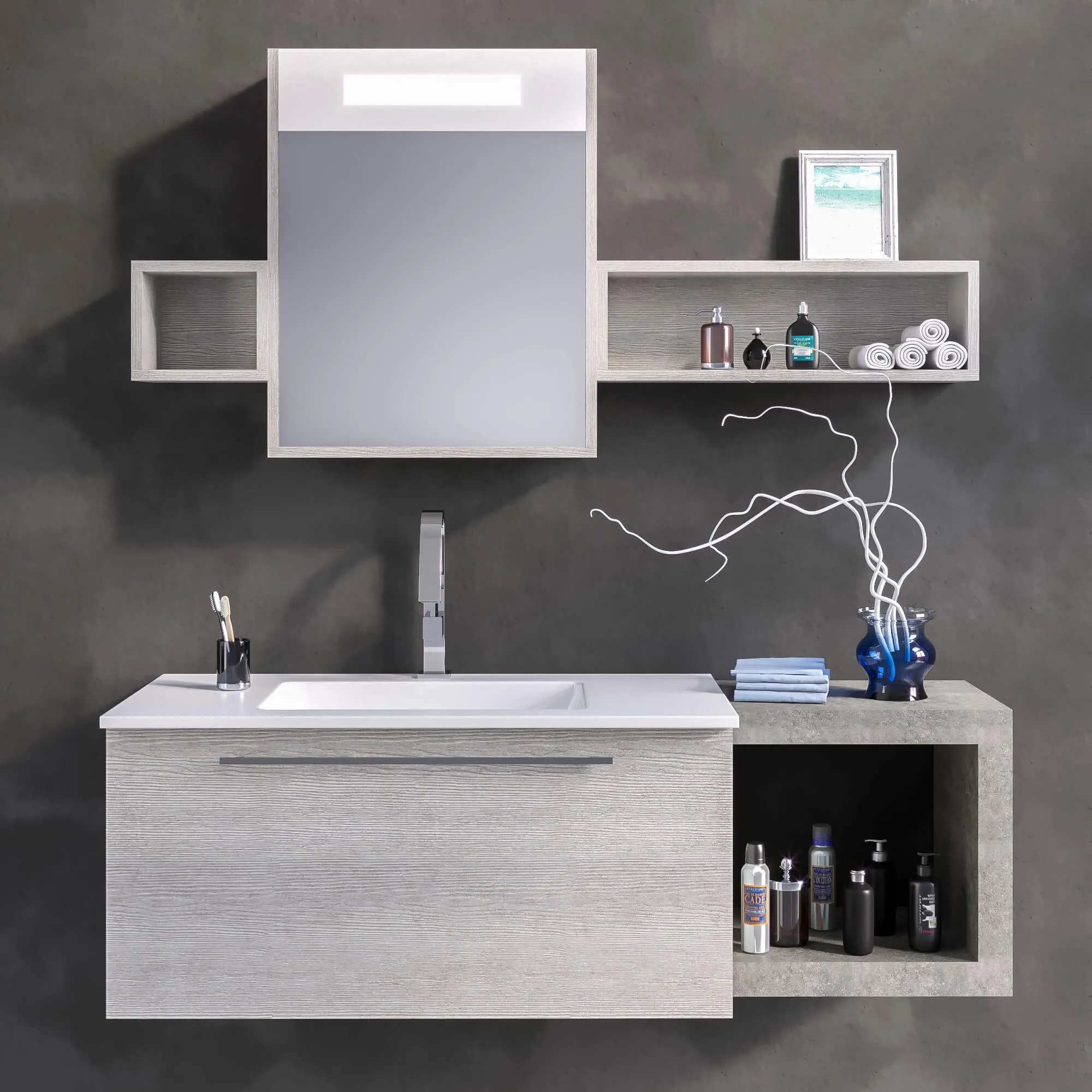 bathroom – Bathroom furniture set ELY composition 40 3D Model