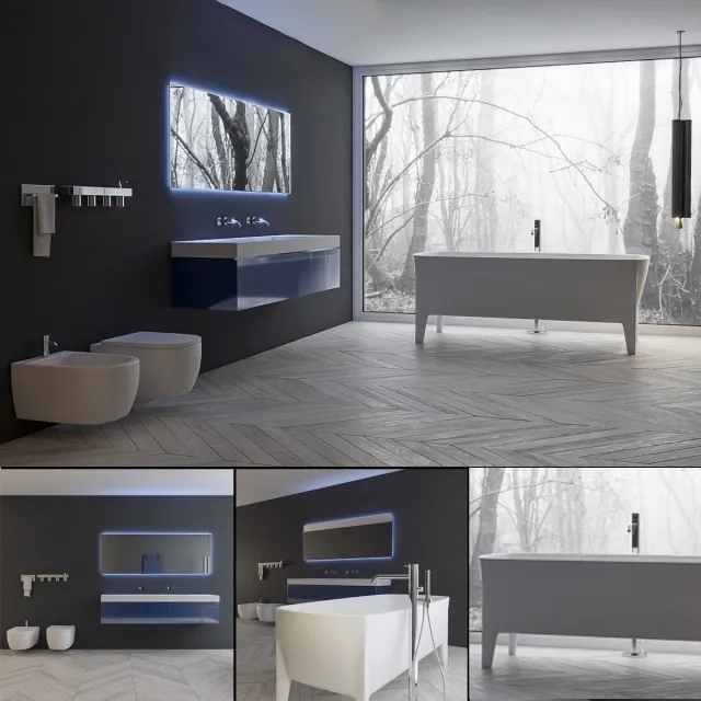 bathroom – Bathroom furniture set Lunaria 3D Model