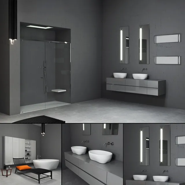 bathroom – Bathroom furniture set Panta Rel 6 3D Model
