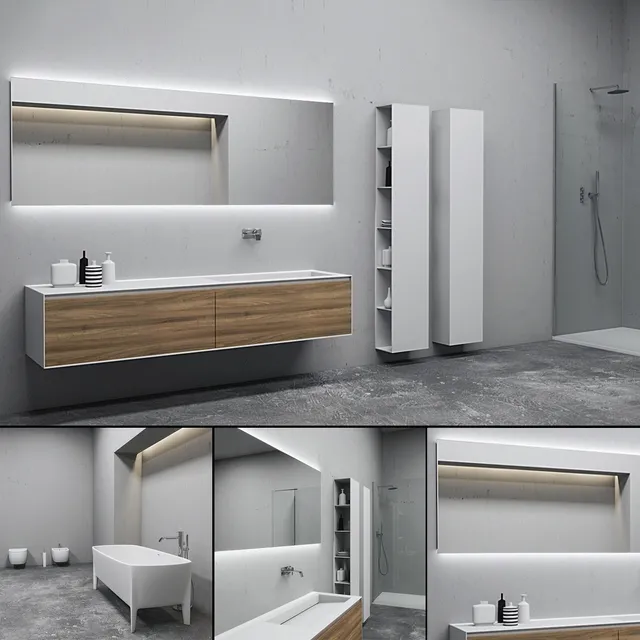 bathroom – Bathroom furniture set Panta Rhel 7 3D Model