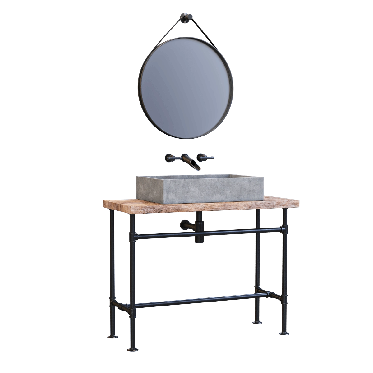 bathroom – Bathroom set in loft style 3D Model bathroom – Bathroom set in loft style 3D Model