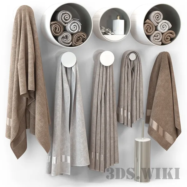bathroom – Bathroom Towel Set 3D Model