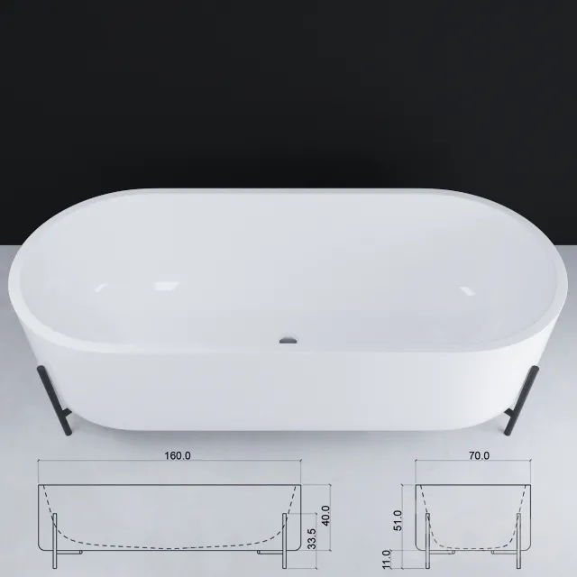 bathroom – Bathtub Villeroy 98 3D Model