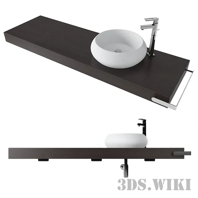 bathroom – Beautiful designer washbasin 3D Model bathroom – Beautiful designer washbasin 3D Model