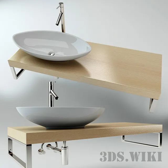 bathroom – Beautiful Wall Mounted Washbasin 3D Model bathroom – Beautiful Wall Mounted Washbasin 3D Model
