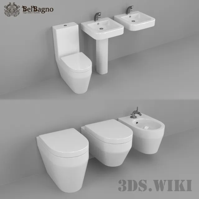 bathroom – BelBagno Genius Set 3D Model bathroom – BelBagno Genius Set 3D Model