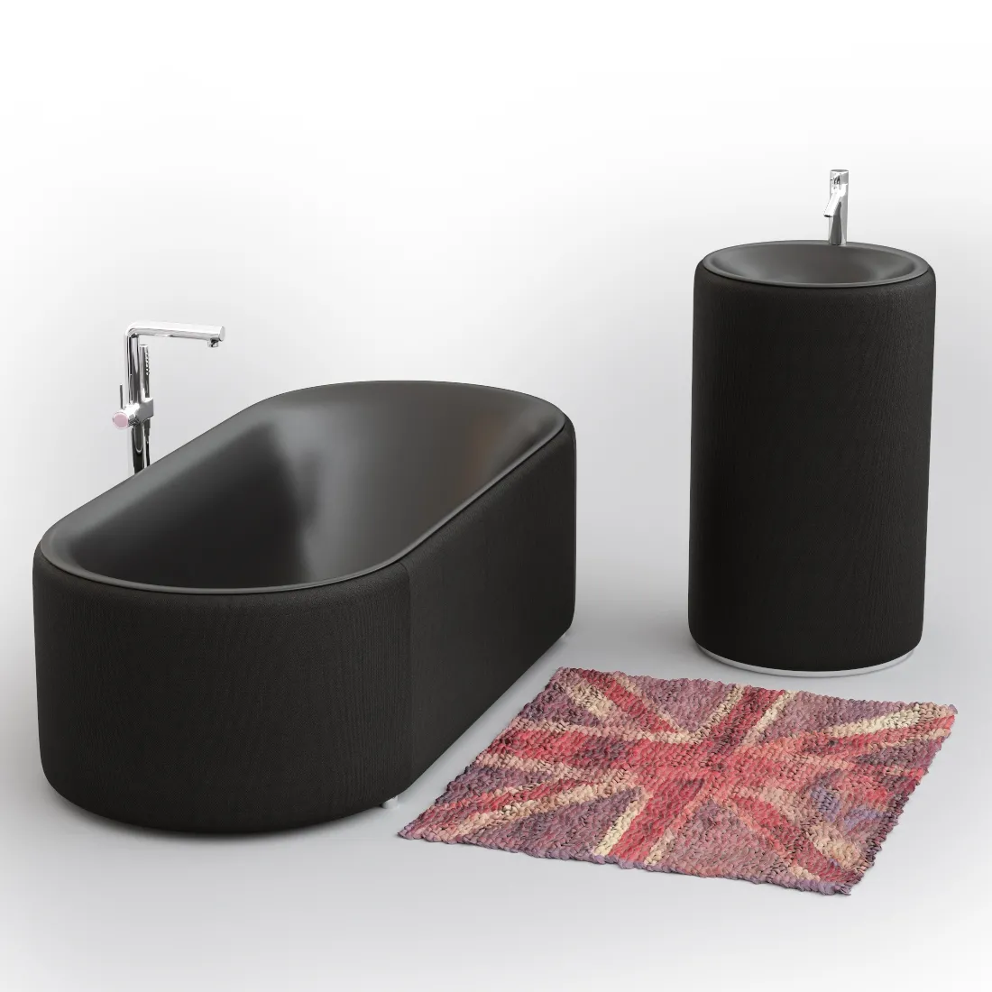 bathroom – Black bath 3 3D Model bathroom – Black bath 3 3D Model