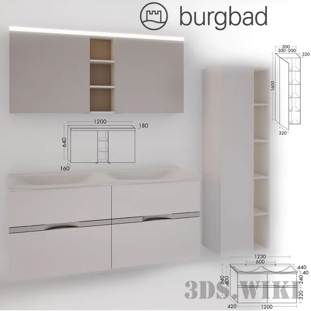 bathroom – Burgbad collection Orell 3D Model bathroom – Burgbad collection Orell 3D Model