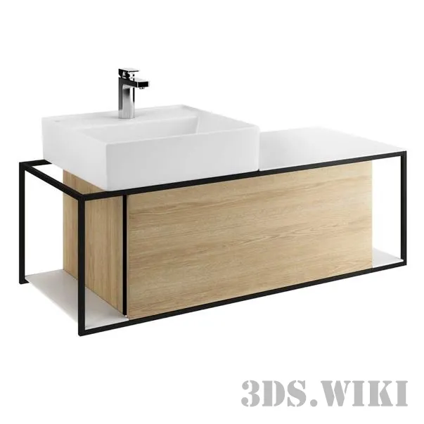 bathroom – Burgbad Junit Washbasin Unit 3D Model