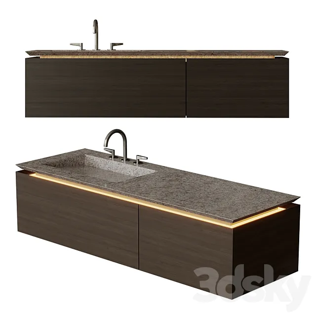 bathroom cabinet with sink Evoline Totem 3DModel bathroom cabinet with sink Evoline Totem 3DModel