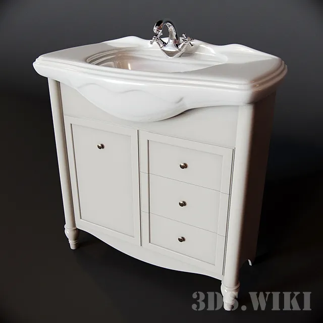 bathroom – Cabinet with sink PRAGMATIKA Barocco BR1 3D Model