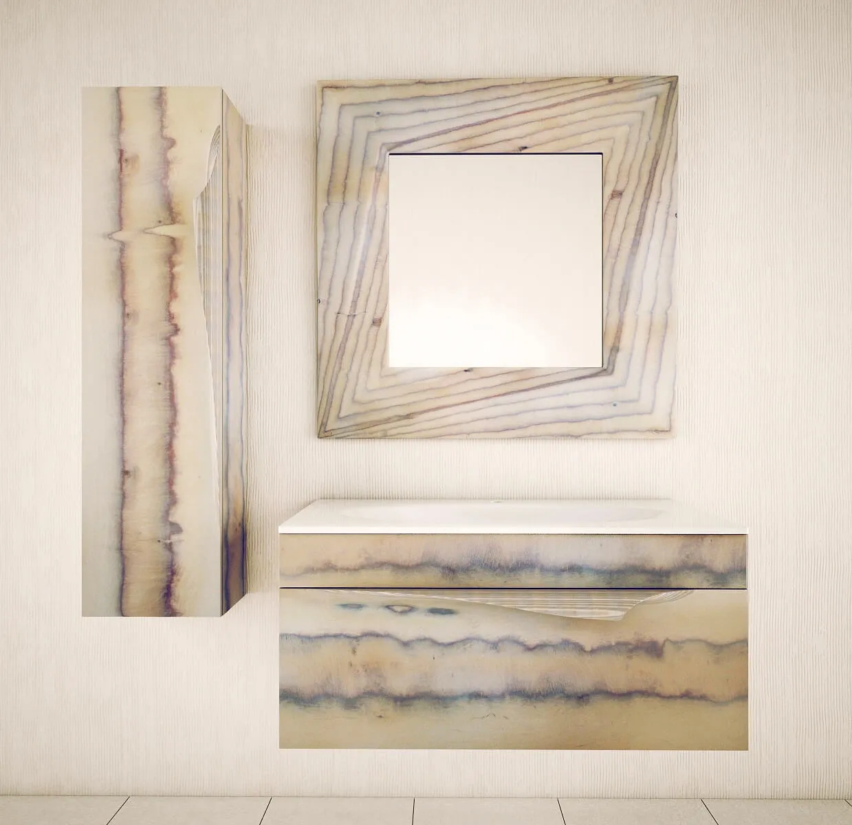 bathroom – Clarberg Papyrus wood 100 3D Model