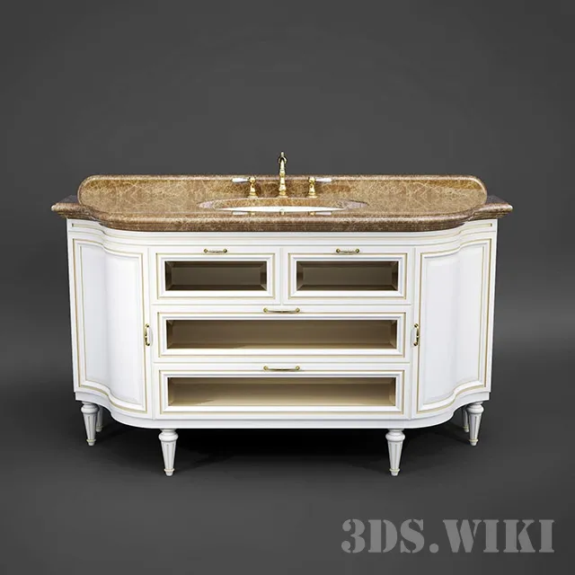 bathroom – Classic vanity unit with sink 3D Model bathroom – Classic vanity unit with sink 3D Model