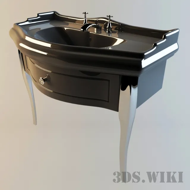 bathroom – Classic washbasin with storage 3D Model bathroom – Classic washbasin with storage 3D Model