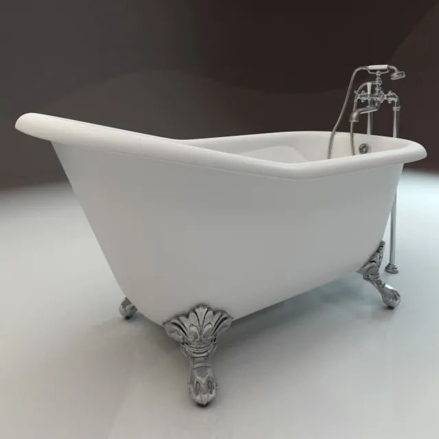 bathroom – Claw-foot bathtub Recor Slipper 3D Model