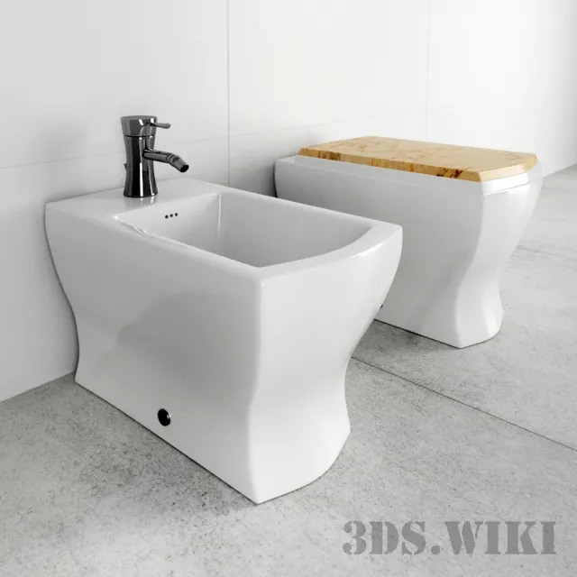 bathroom – Combined Toilet and Bidet 3D Model