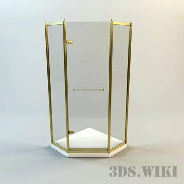 bathroom – Corner shower 3D Model bathroom – Corner shower 3D Model
