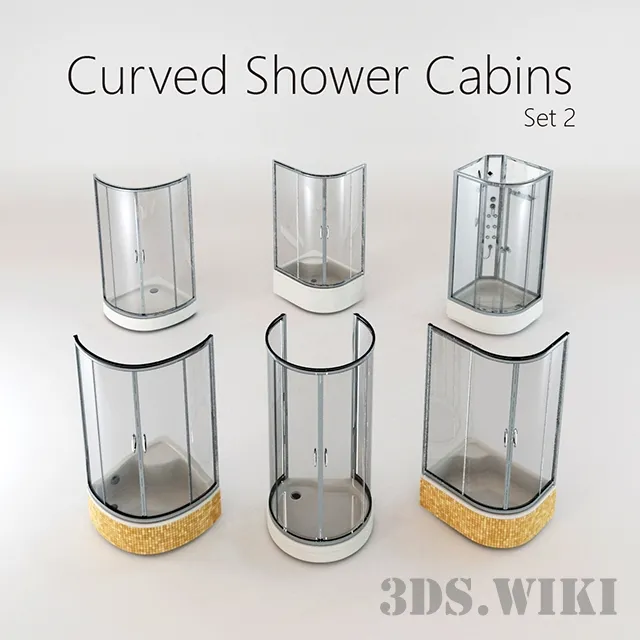 bathroom – Corner shower set 3D Model bathroom – Corner shower set 3D Model