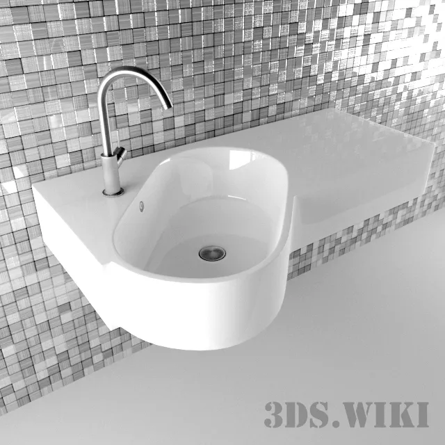 bathroom – Corner Sink Hatria Area 3D Model bathroom – Corner Sink Hatria Area 3D Model