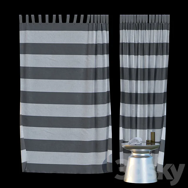 bathroom curtains 3D Model bathroom curtains 3D Model