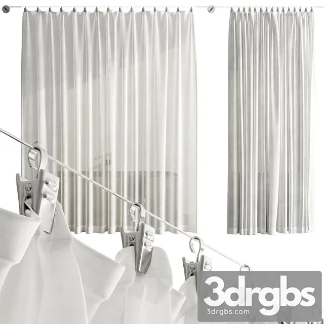 Bathroom curtains pinned by clamp Bathroom curtains pinned by clamp