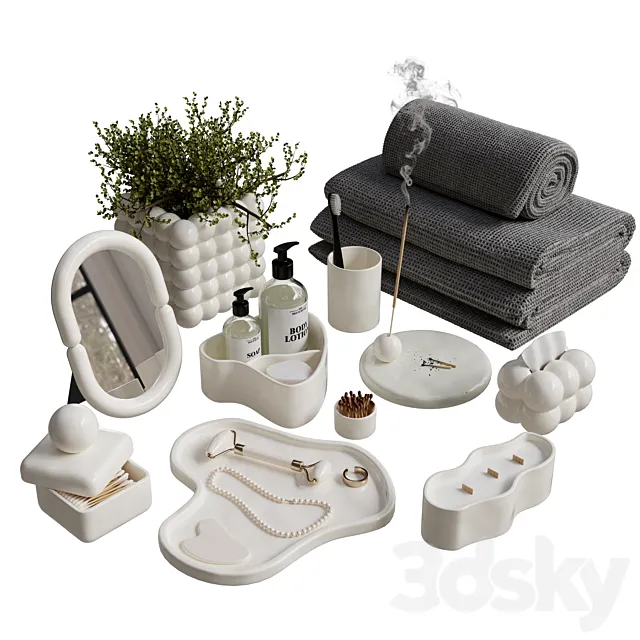 Bathroom decor 2 3D Model Bathroom decor 2 3D Model