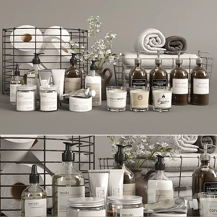 Bathroom decor 2 3D Model