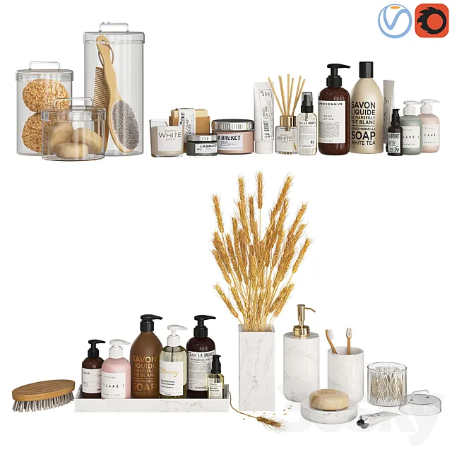 Bathroom Decor Accessories and Cosmetics – Light 3DModel