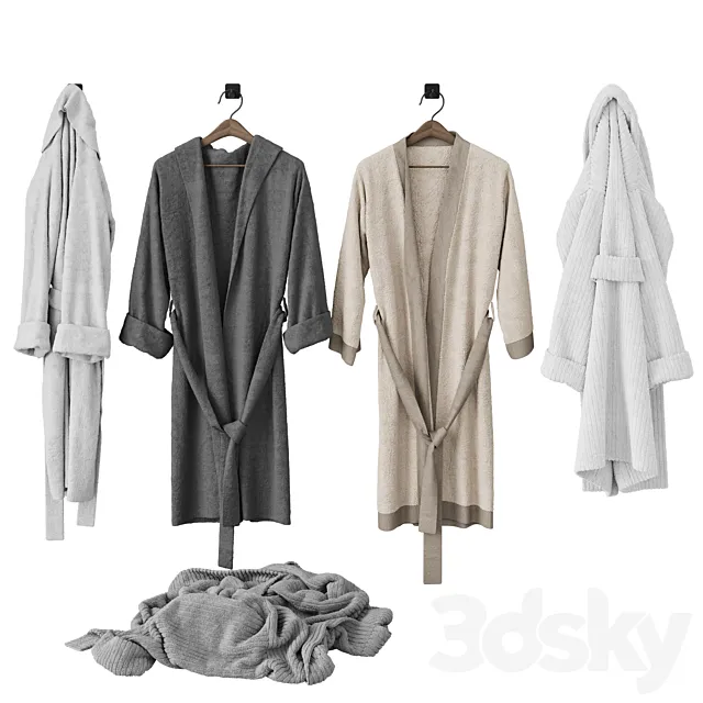 Bathroom decor \ Bathrobe 3D Model
