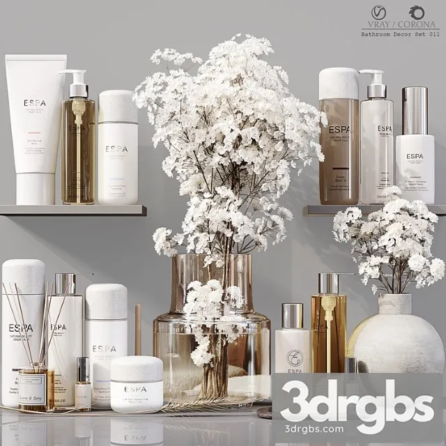 Bathroom Decor Set 011 3D Model Download