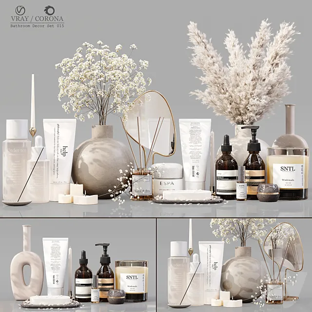 Bathroom Decor Set 015 3DModel