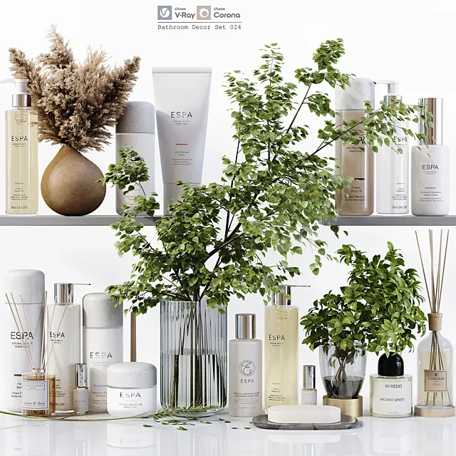 Bathroom Decor Set 024 3D Model Bathroom Decor Set 024 3D Model