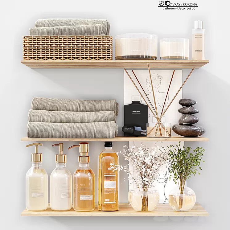 Bathroom Decor Set 03 3D Model