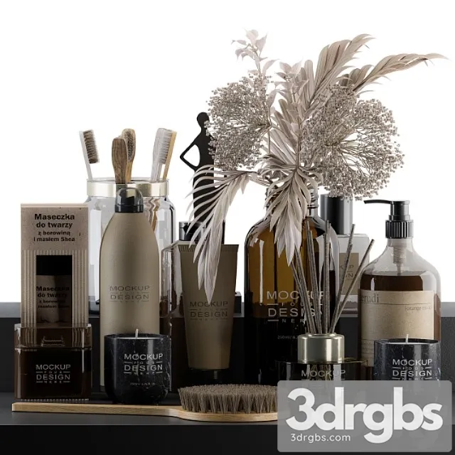 Bathroom Decor Set 03 3D Model Download