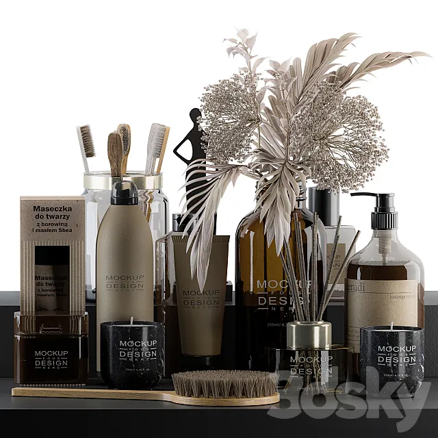 Bathroom Decor Set 03 3DModel Bathroom Decor Set 03 3DModel