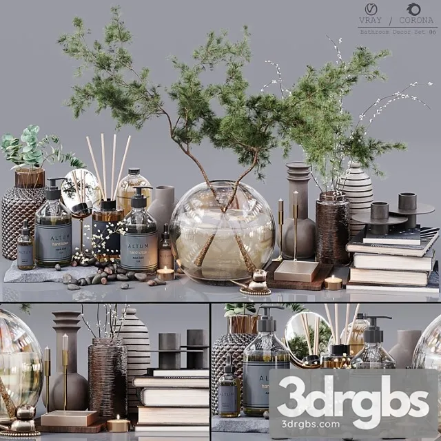 Bathroom Decor Set 06 2 3D Model Download