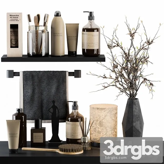 Bathroom Decor Set 06 3 3D Model Download