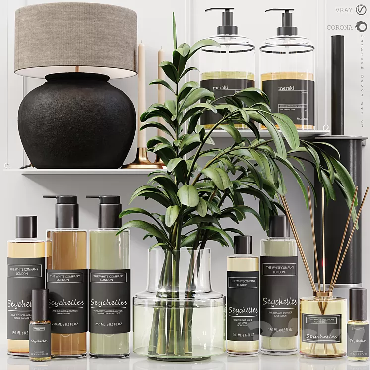 Bathroom Decor Set 07 3D Model