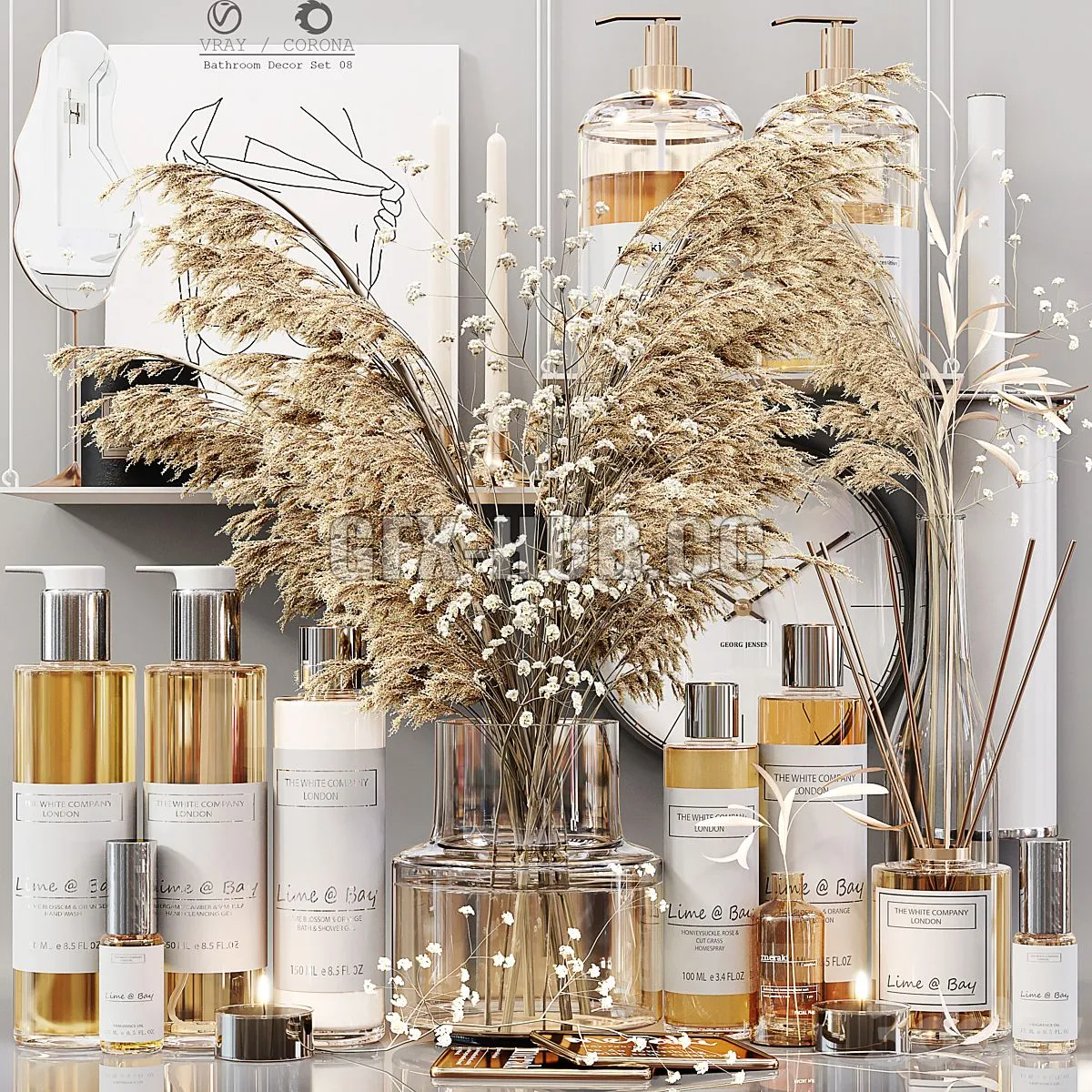 Bathroom Decor Set 08 3D Model