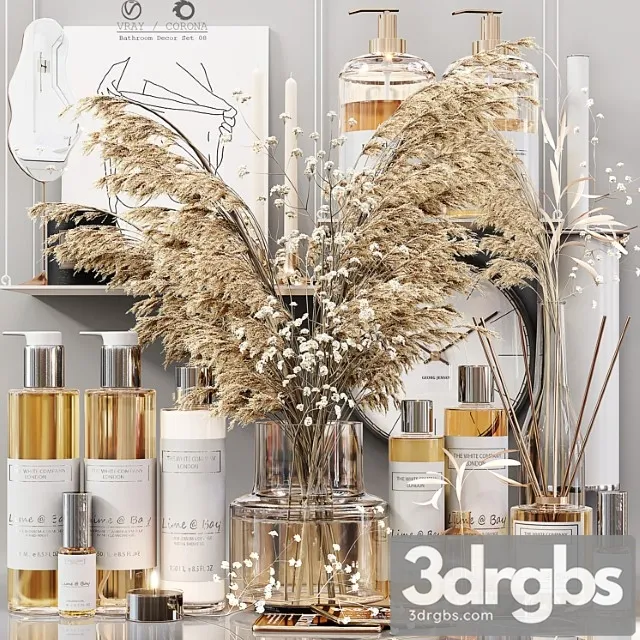 Bathroom Decor Set 08 3D Model Download